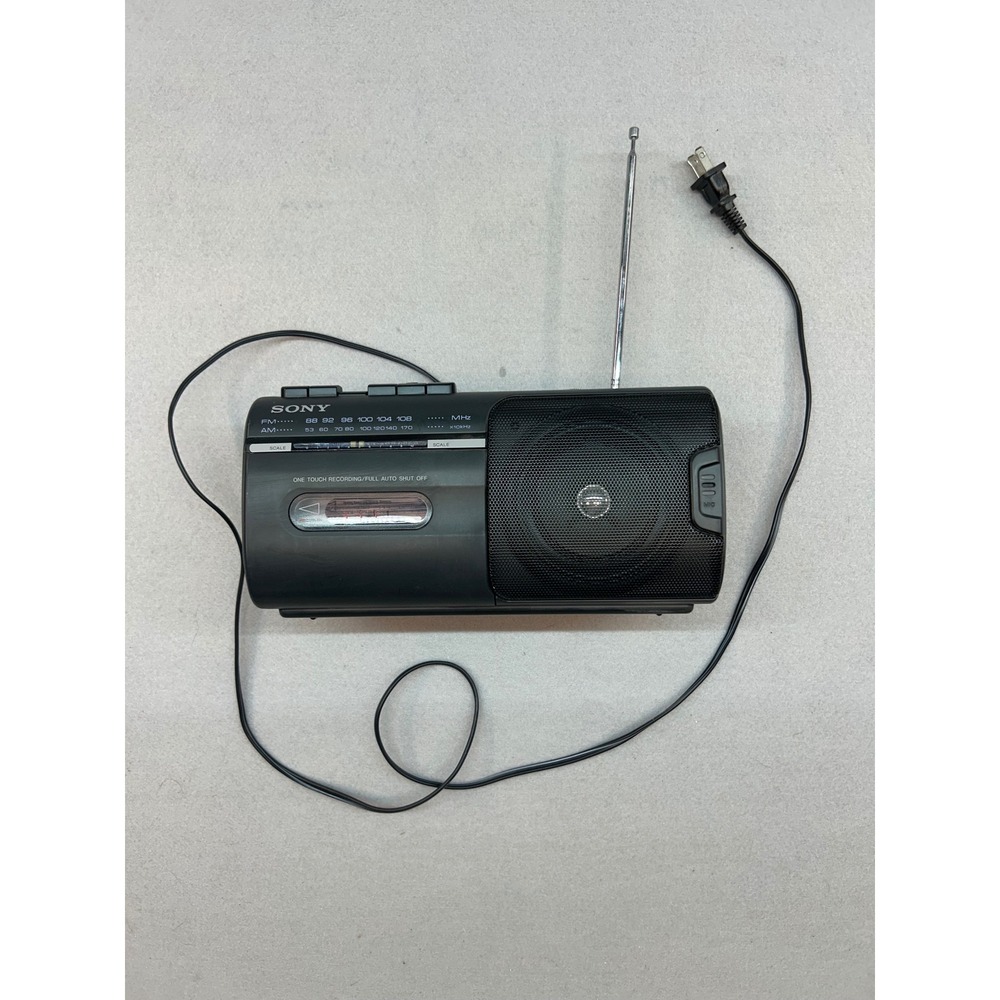 Sony CFM-10 Radio Cassette-Corder AM FM Portable Player Black